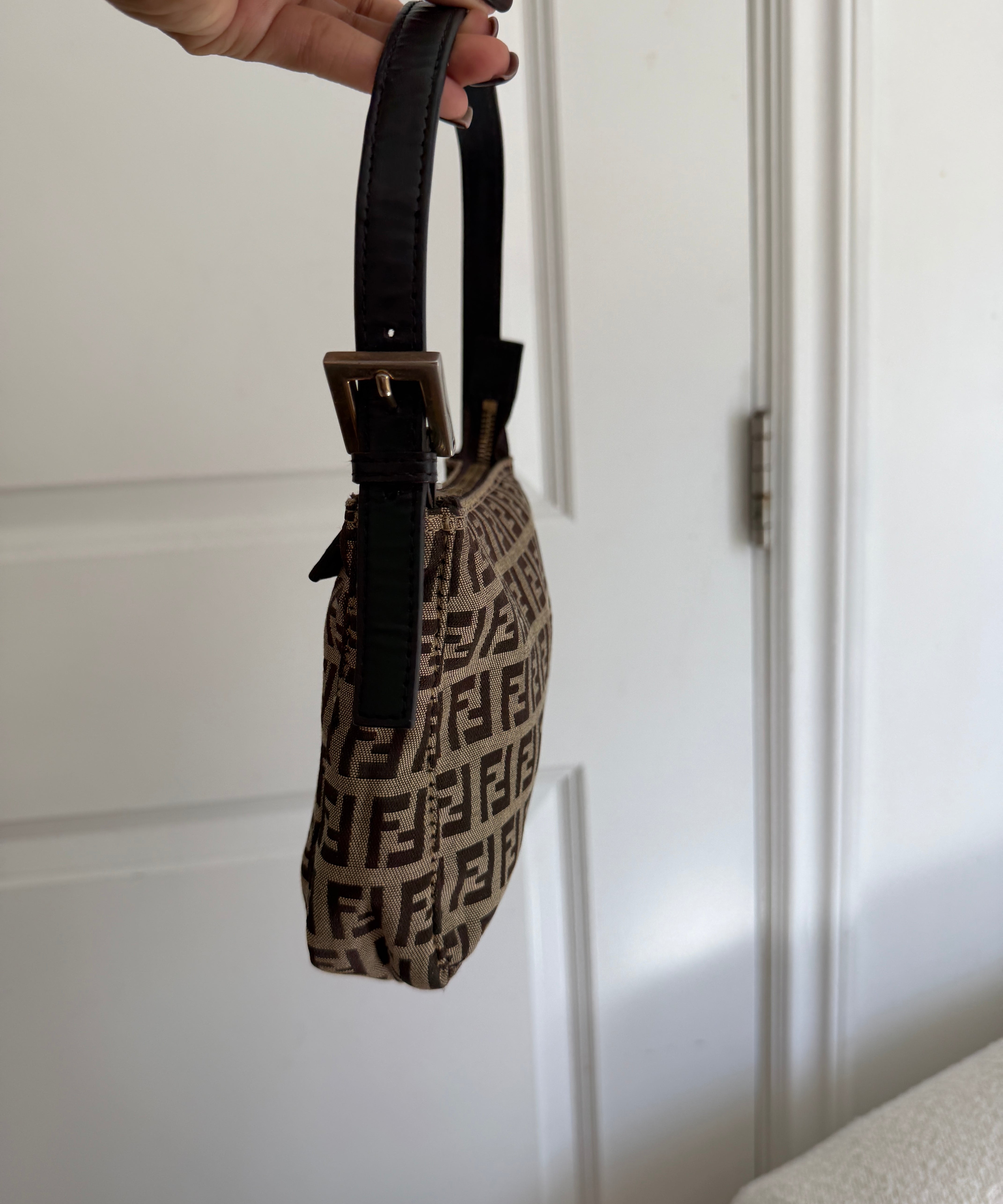Fendi Signature Brown Pochette Bag