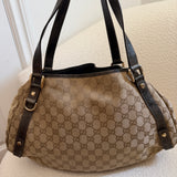Brown GG Gucci Canvas Tote Bag