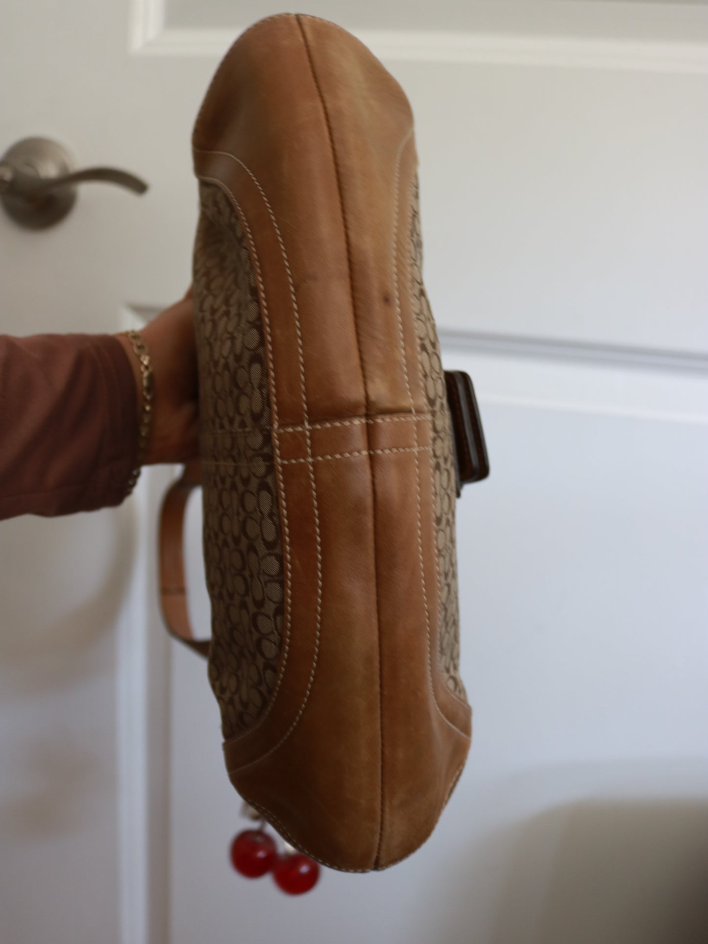 Coach Large Tan Signature Soho Bag