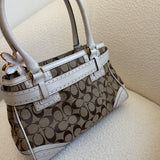 Coach White Canvas Hamptons Carry-All Bag