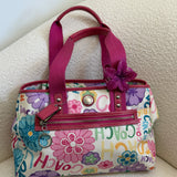 Coach Scribble Magenta Floral Tote Bag