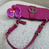 Rare Coach Pink Signature Demi Flap Bag
