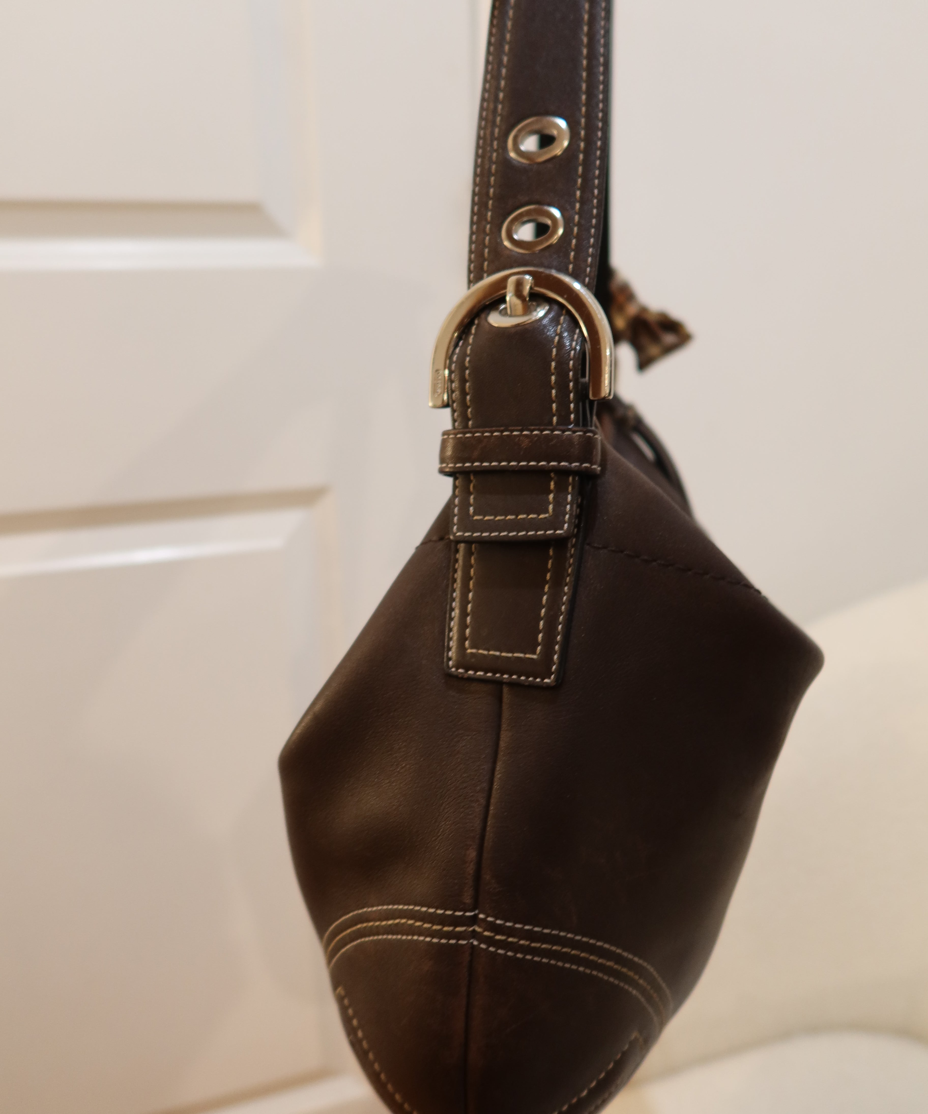 Coach Brown Leather Hobo Bag