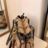Coach Green Trim Signature Tote Bag