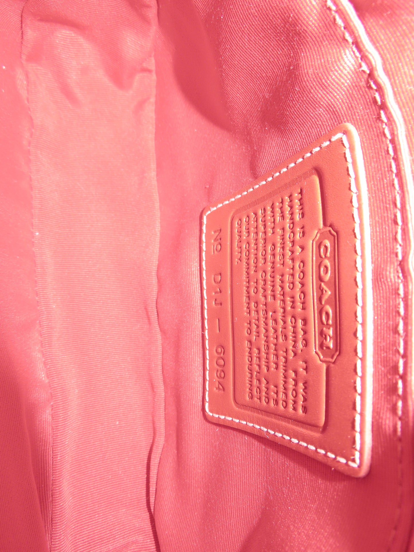 Rare Coach Red Demi Hamptons Bag