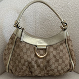 Gold Gucci Mini D-Ring Shoulder Bag