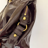 Coach Plum Patent Leather Maggie Bag