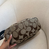 Coach Brown Stripe Signature Shoulder Bag