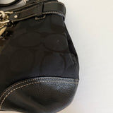 Coach Black Hamptons Snakeskin Shoulder Bag