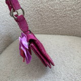 Rare Coach Pink Signature Demi Flap Bag