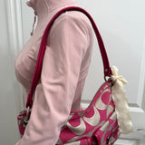 Rare Pink Coach Poppy Double Pocket Pushlock Bag