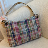 Rare Coach Poppy Multicolored Plaid Madras Bag
