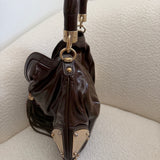Brown Gucci Patent Leather Indy Bag