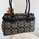 Coach Grey Signature Hamptons Carry-All Bag
