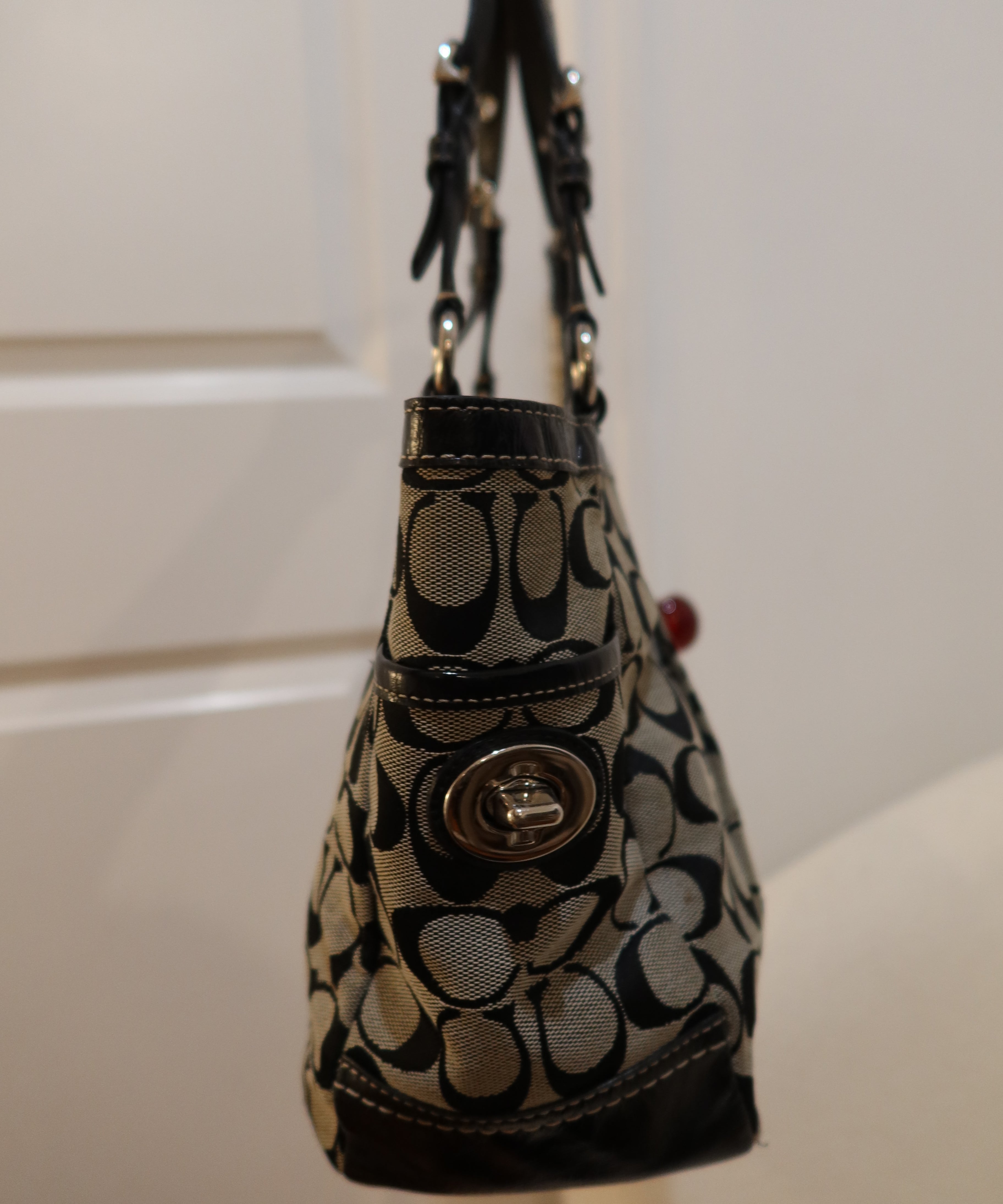 Coach Grey Signature Gallery Tote Bag