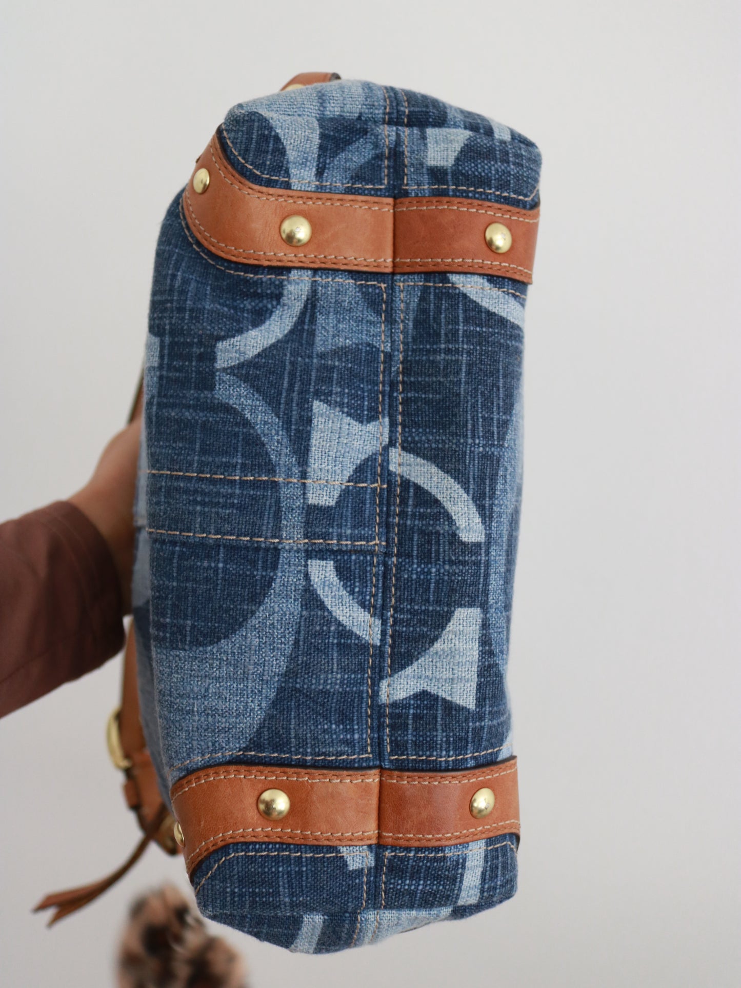 Rare Coach Denim Carly Shoulder Bag