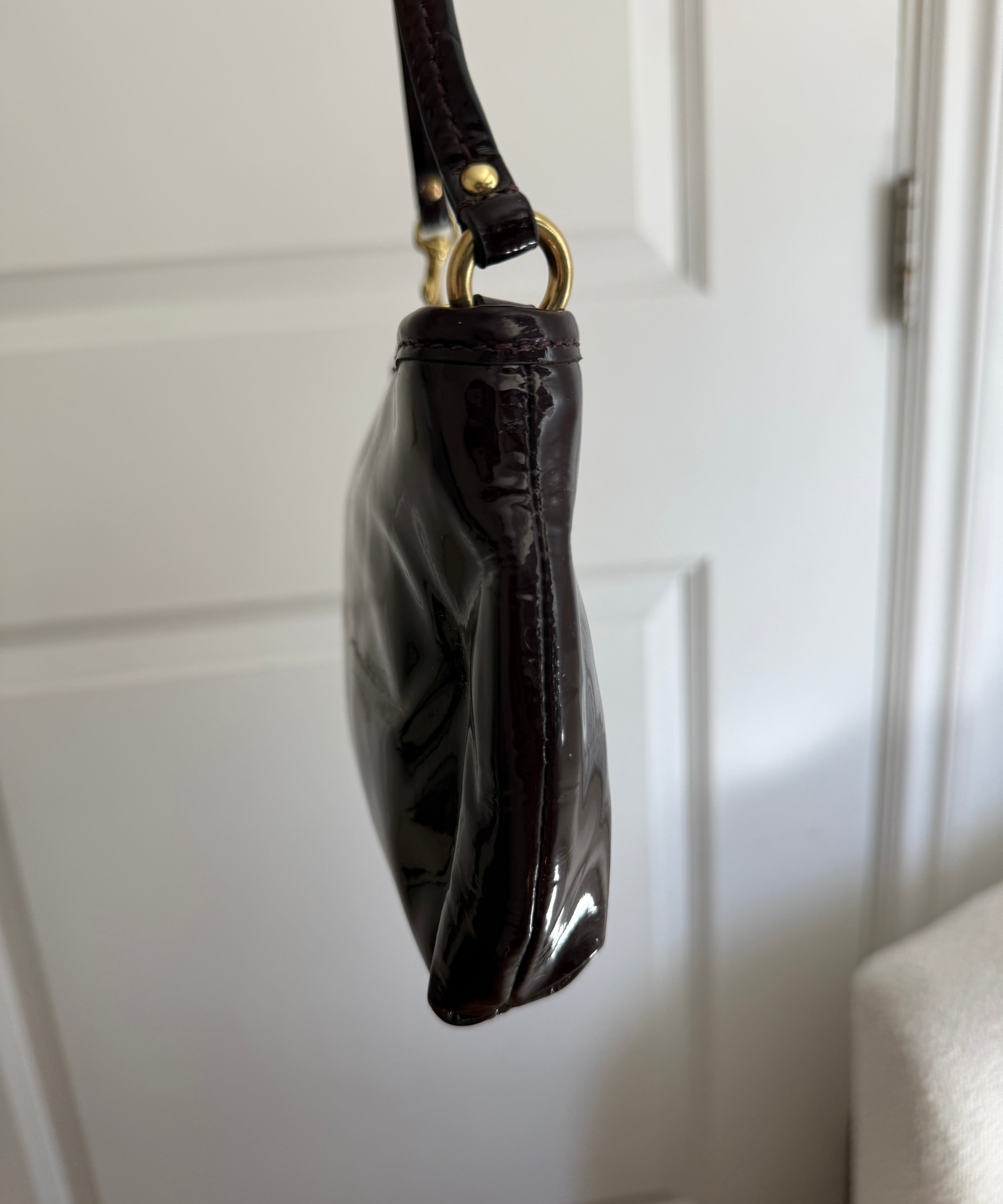 Coach Plum Patent Leather Madison Mini Bag