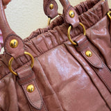 Miu Miu Mauve Pink Vitello Leather Bag