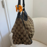 Brown Gucci Mini D-Ring Shoulder Bag