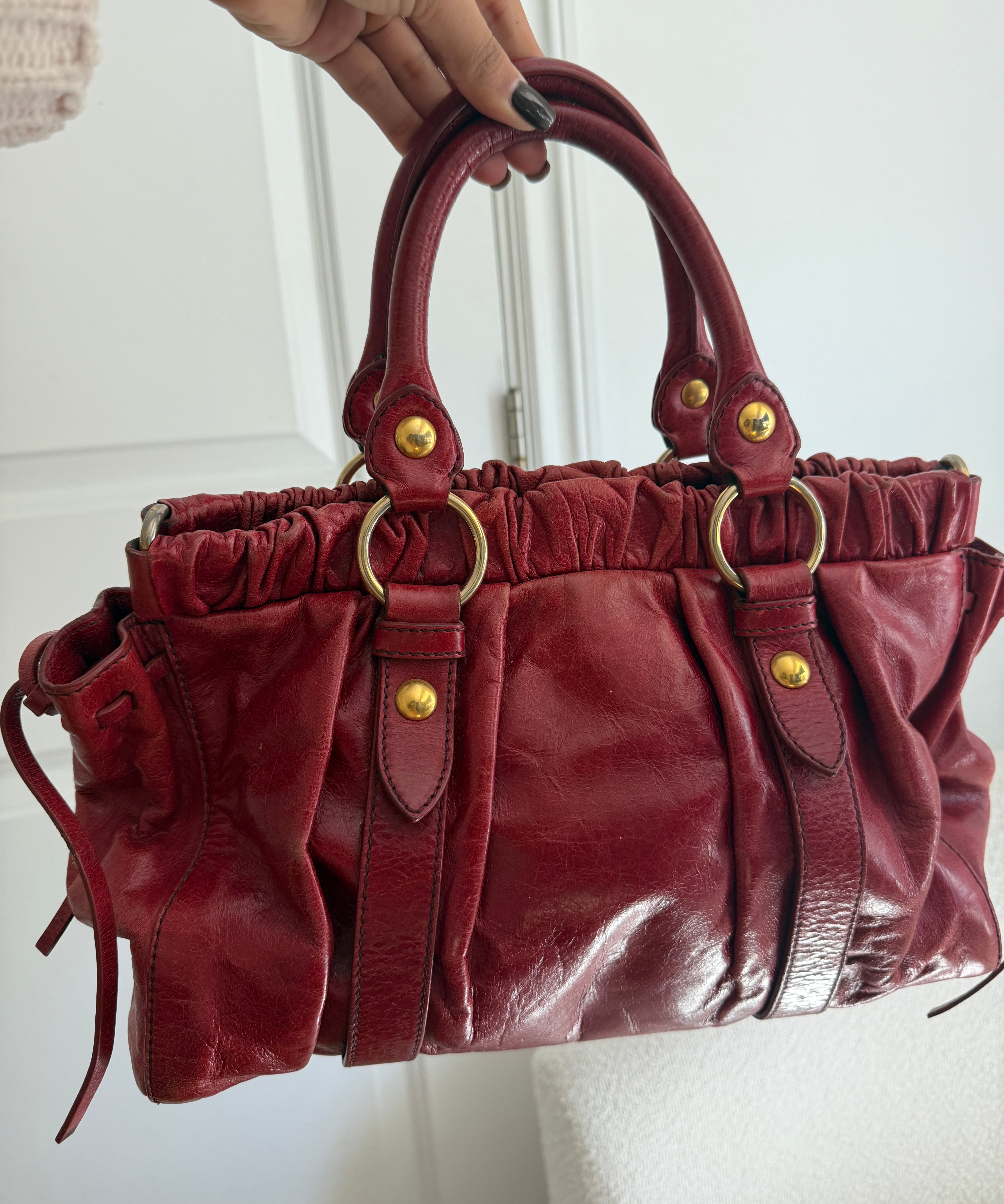 Red Miu Miu Vitello Bag