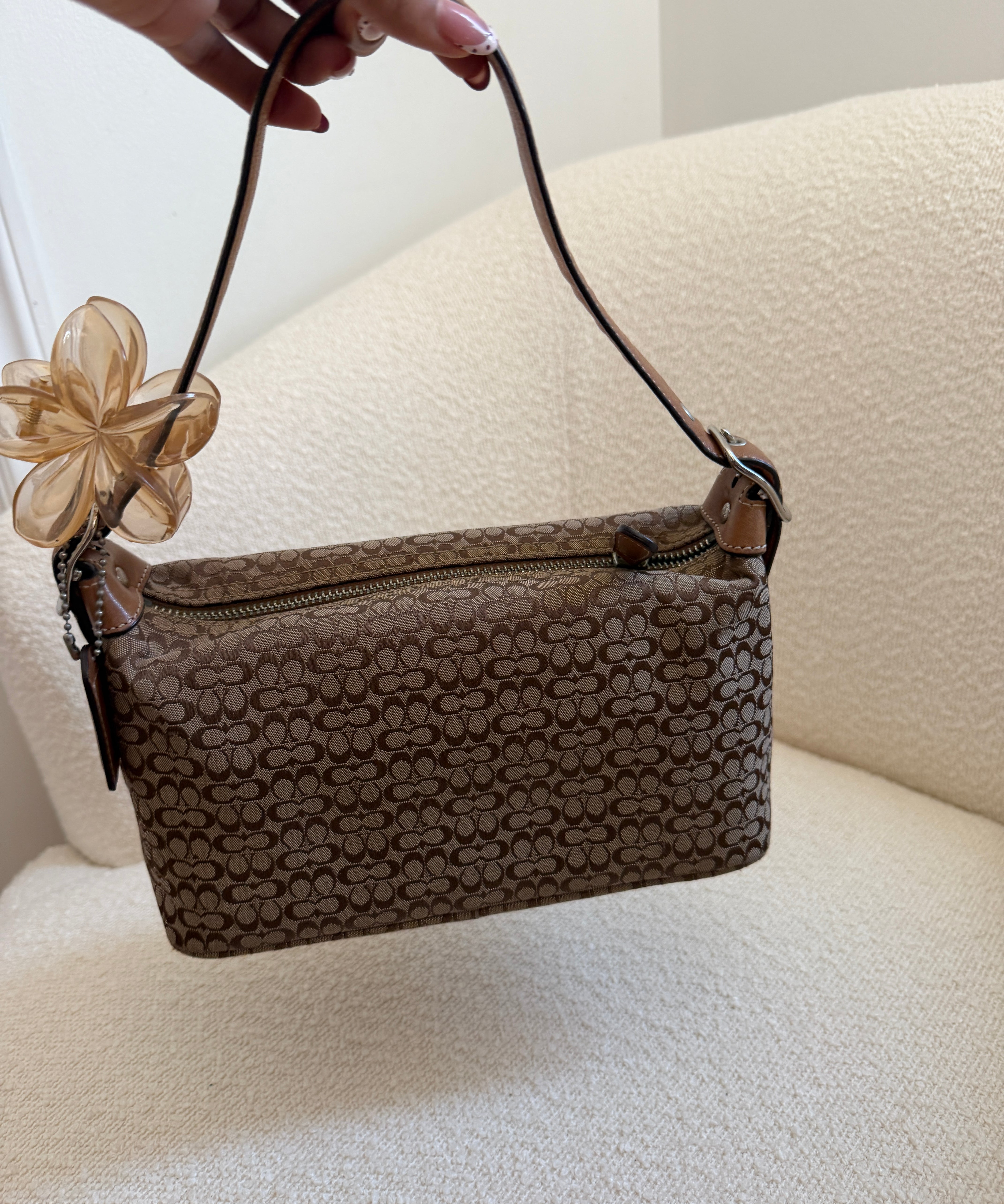 Coach Signature British Tan Demi Shoulder Bag