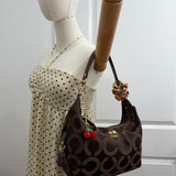 Coach Brown Signature Ashley Shoulder Bag