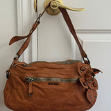 Tan Archive Miu Miu Floral Shoulder Bag