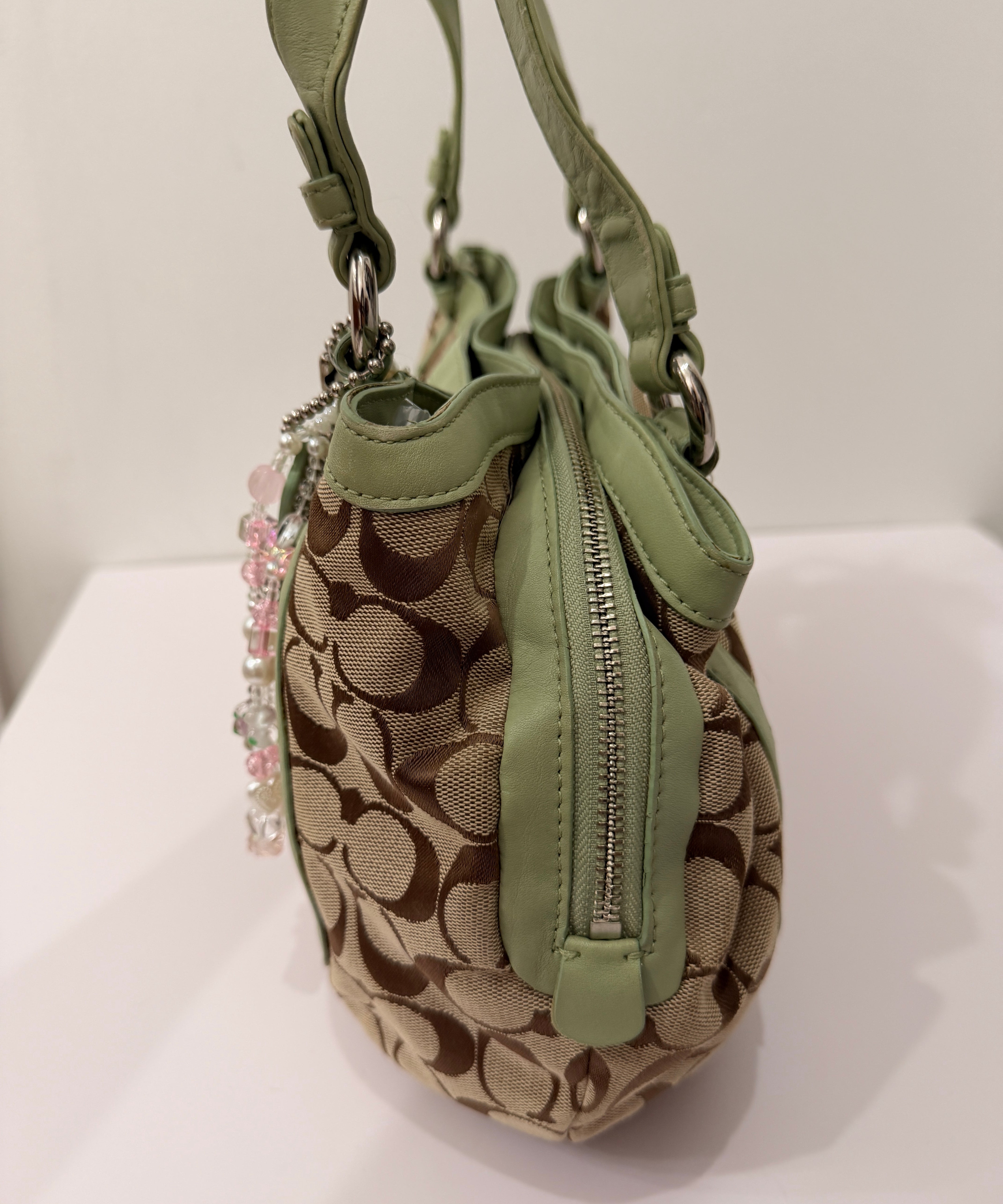 Coach Green Trim Penelope Tote Bag