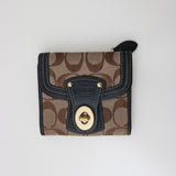 Coach Brown Legacy Signature Turnlock Wallet