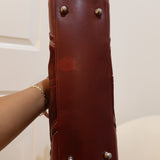 Coach Burgundy Suede Hamptons Carry-All Bag
