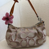 Rare Coach Pink Signature Poppy Shoulder Bag