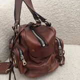 Brown Chloe Betty Leather Shoulder bag