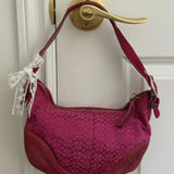 Coach Signature Pink Mini Hobo Bag