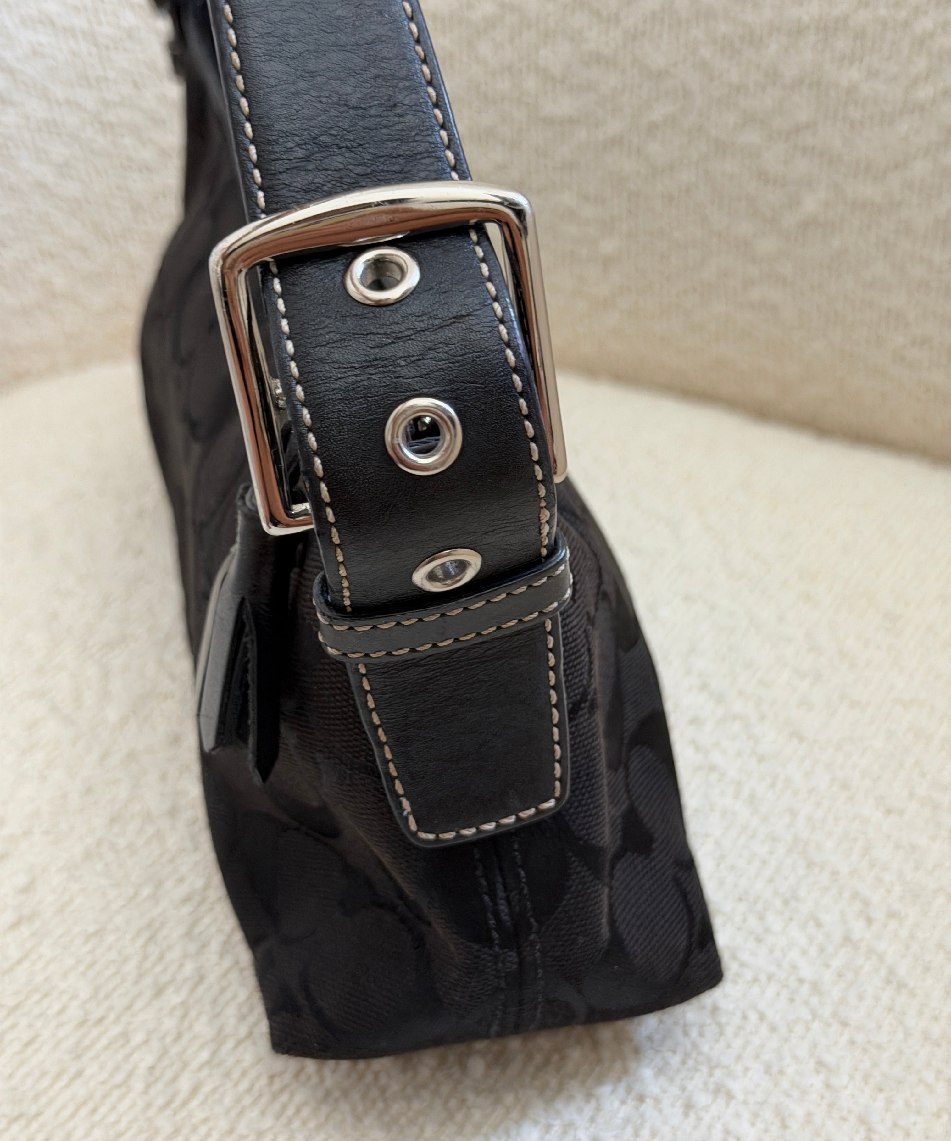 Coach Black Signature East West Baguette Set