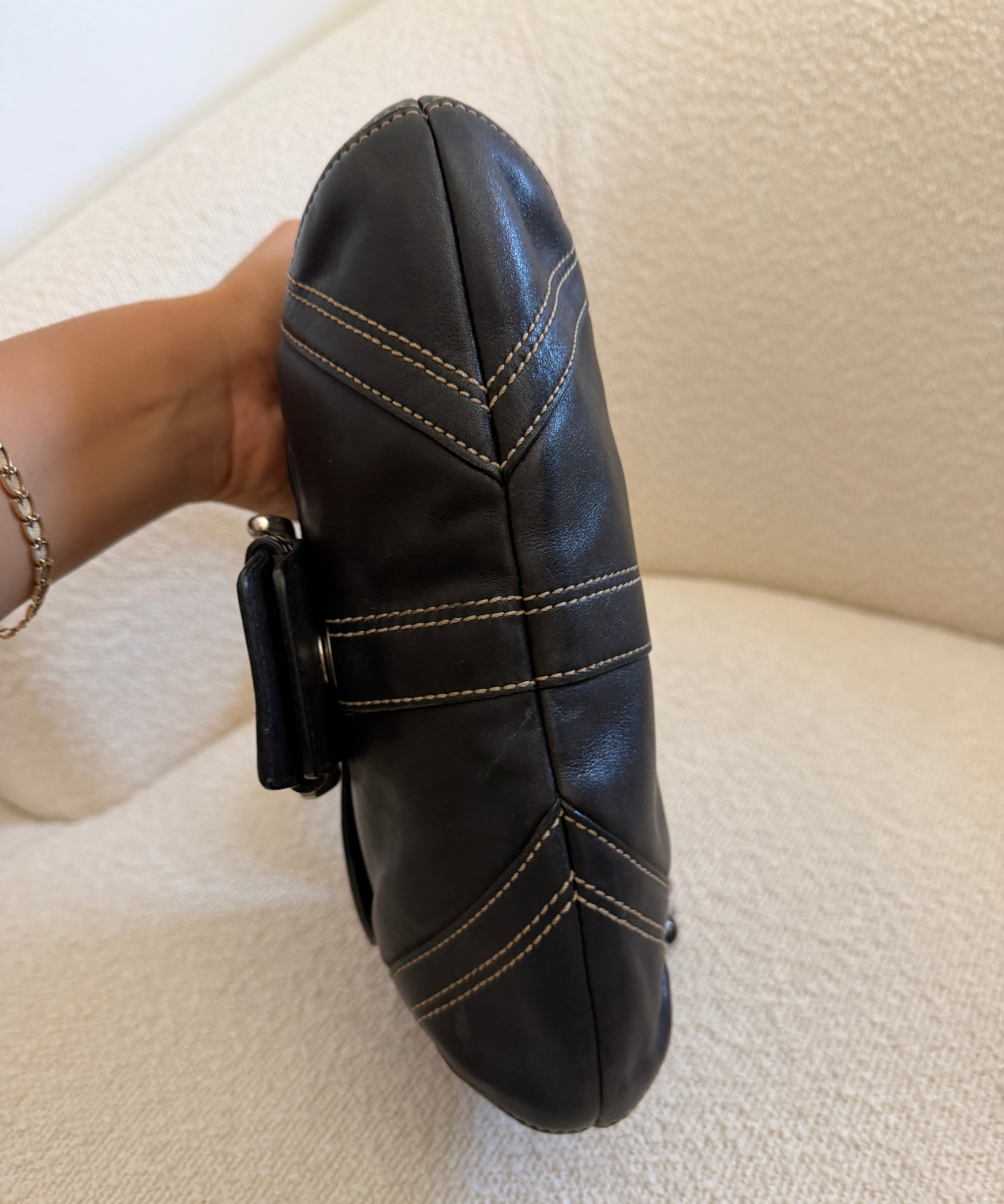 Black Leather Mini Soho Bag