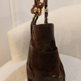 Coach Brown Patchwork Tote Bag
