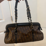 Chocolate Brown Dior Romantique Trotter Shoulder Bag