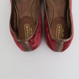 Coach Bordeaoux Velvet Ballet Flats (Size 9)