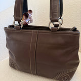Coach Brown Leather Soho Pocket Tote Bag