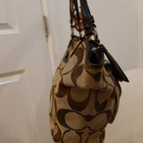 Coach Brown Signature Leah Tote Bag
