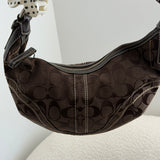 Coach Brown Canvas Mini Hobo Bag