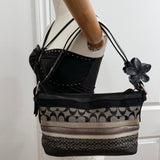 Coach Black Signature Patchwork Legacy Duffle Bag