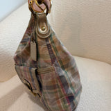 Rare Coach Poppy Multicolored Plaid Madras Bag