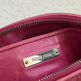 Miu Miu Mauve Hot Pink Lux Bow Leather Pochette