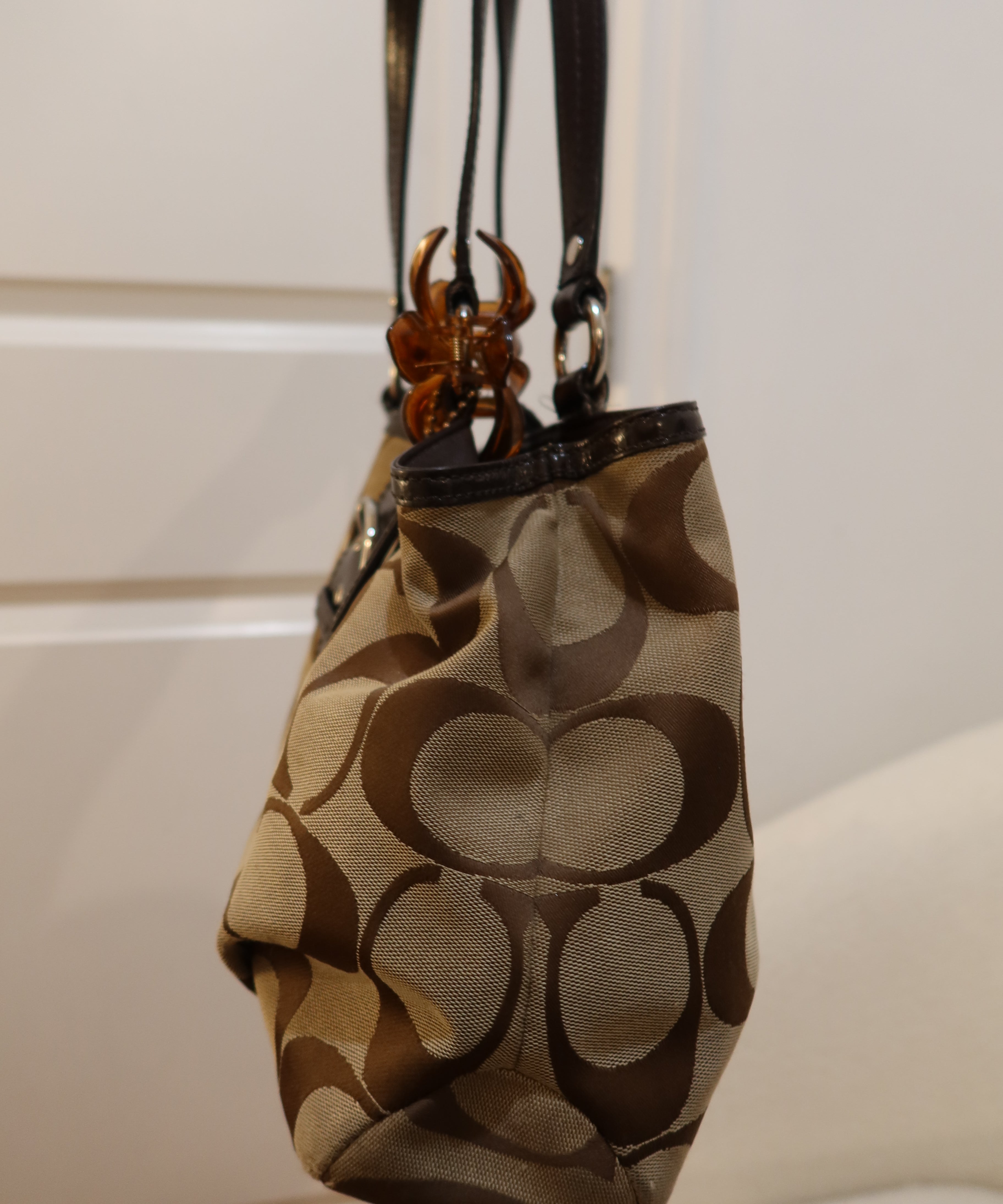 Coach Brown Signature Tote Bag