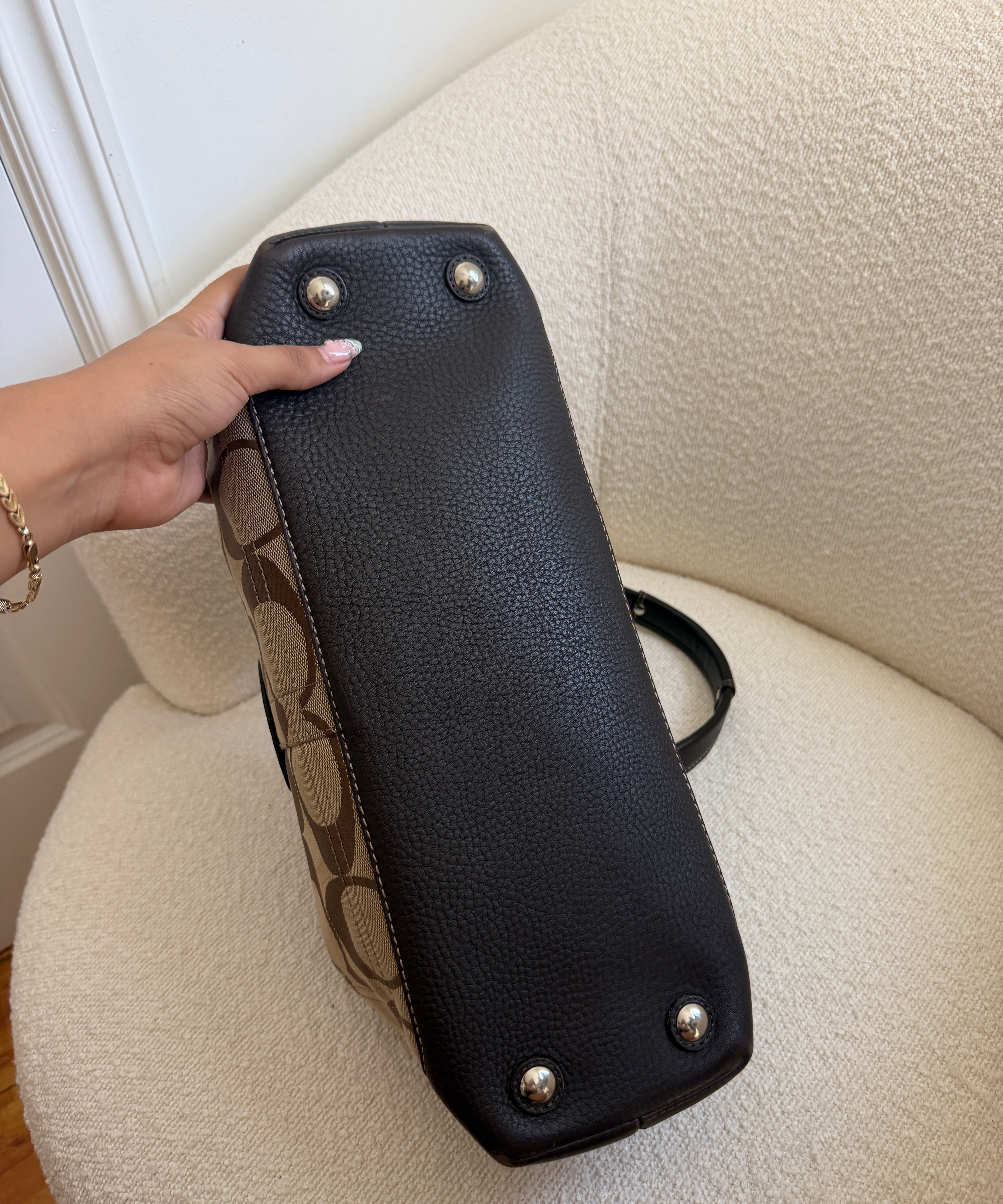 Coach Brown Signature Tote Bag