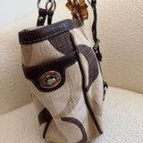 Cream Coach Signature Optic Cotton Tote Bag