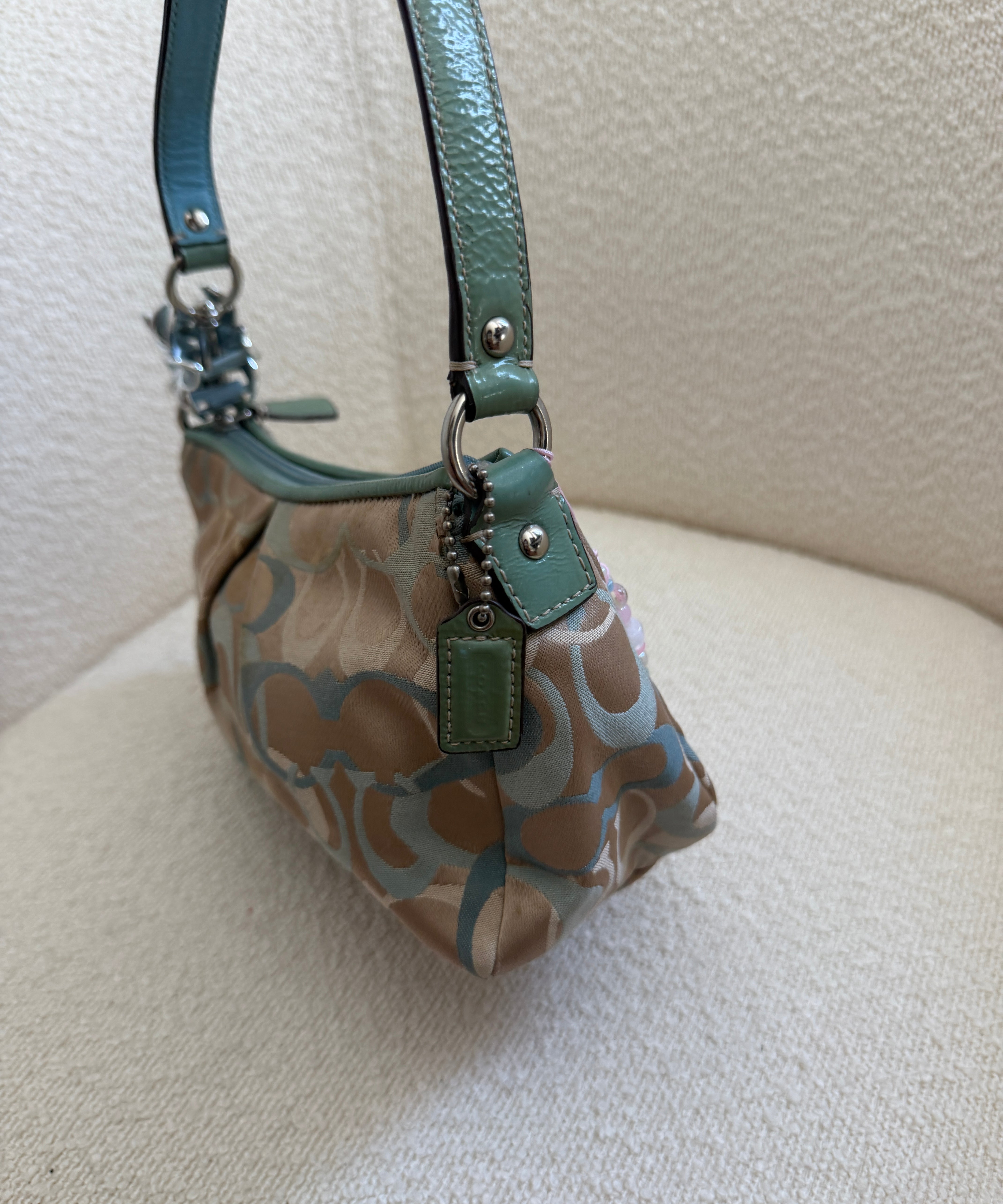 Coach Blue Optic Pochette Bag