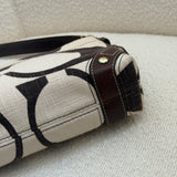 Rare Coach Cotton Monogram Mini Carly Bag