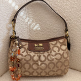 Coach Brown Op Art Madison Mini Bag